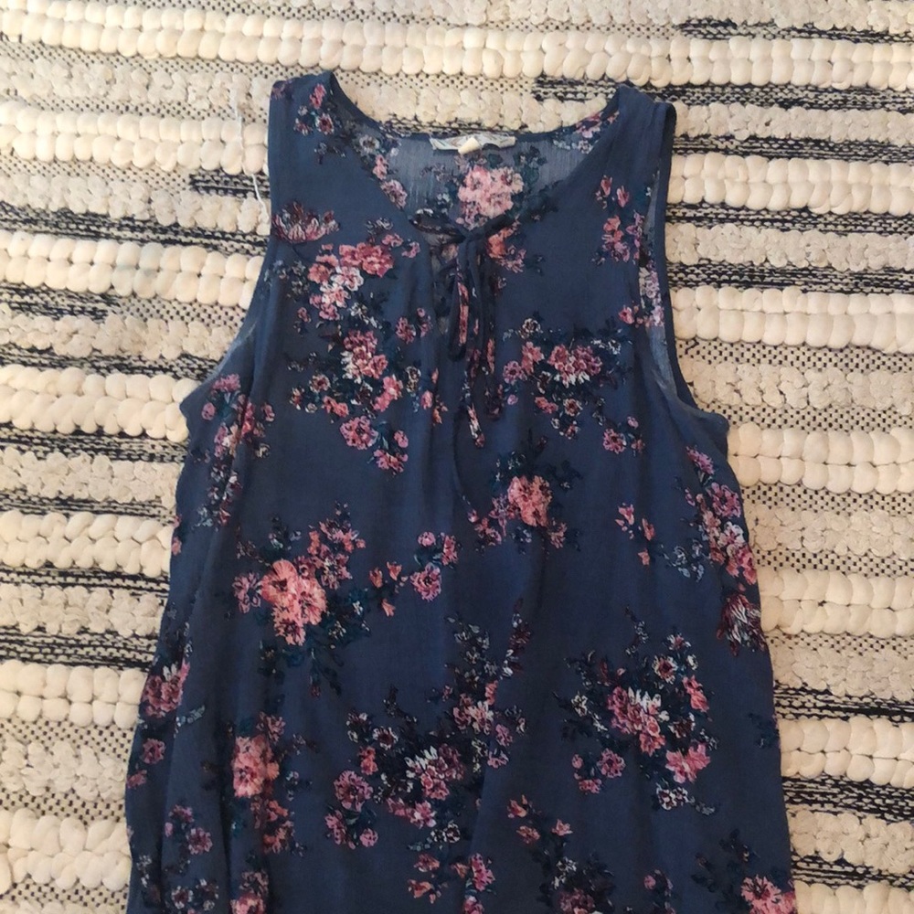 PINK ROSE Floral Tank Top